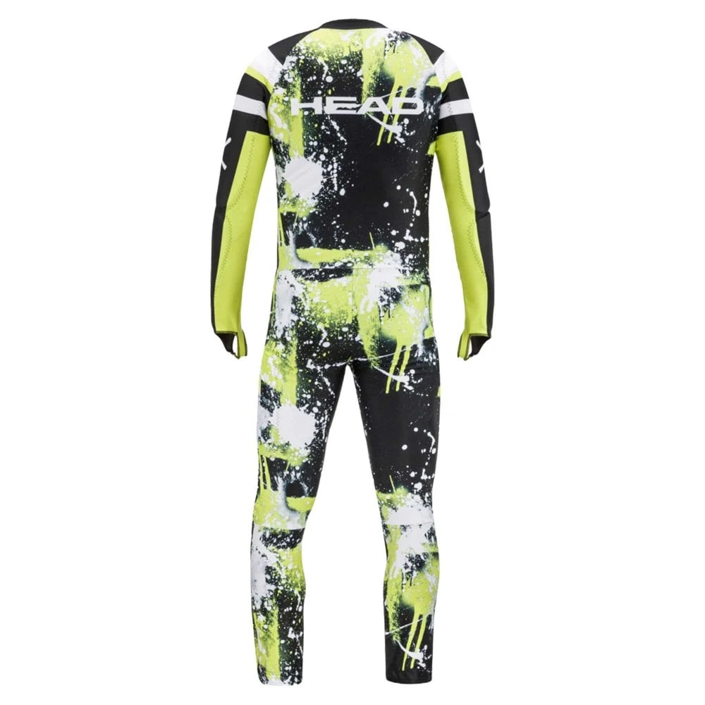 Head Head Unpadded FIS Racesuit - Yellow/Black/White 2 Head Head Unpadded FIS Racesuit - Yellow/Black/White - Image 2